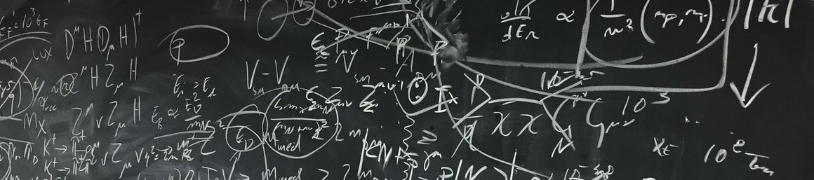 black board with calculations